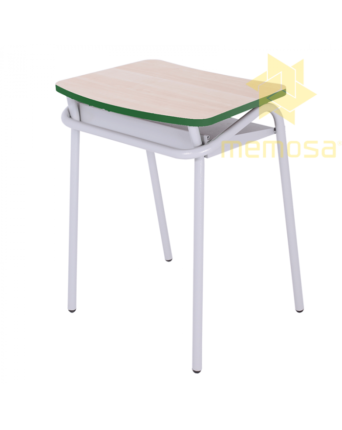 E01C32- Mesa Sec-Uni Oslo con Papelera-Canto Verde