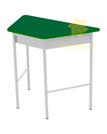 Mesa Escolar Trapezoidal con Papelera