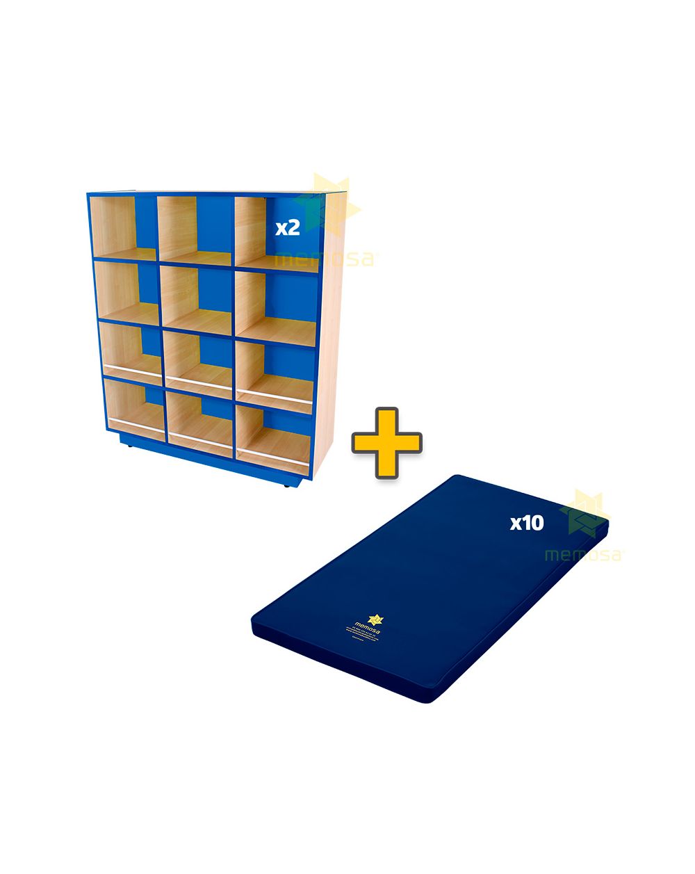 Conjunto de Muebles Guarda Mochilas + Colchonetas Infantiles