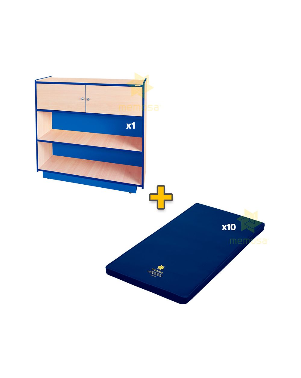 Conjunto de Guarda Material Didáctico y Mochilas + Colchonetas Infantiles