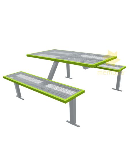 Mesa Fast Food de Metal de 8 Plazas