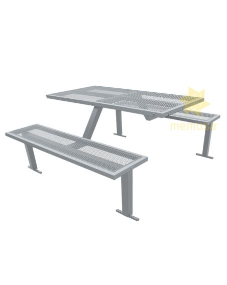 Mesa Fast Food de Metal de 8 Plazas