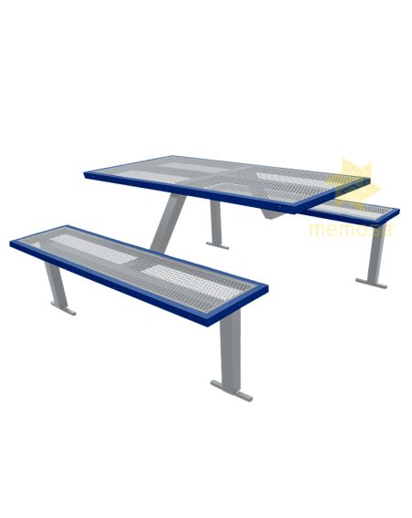 Mesa Fast Food de Metal de 8 Plazas