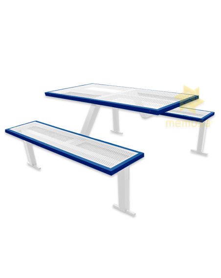 Mesa Fast Food de Metal de 8 Plazas