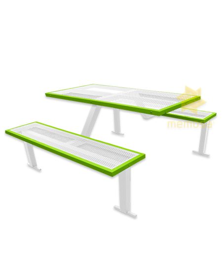 Mesa Fast Food de Metal de 8 Plazas