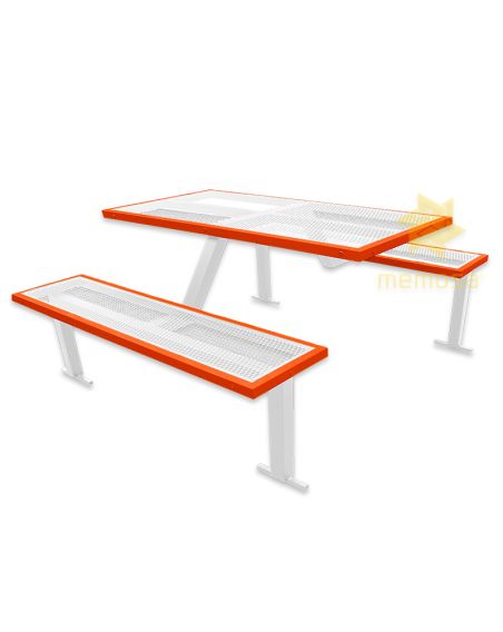 Mesa Fast Food de Metal de 8 Plazas