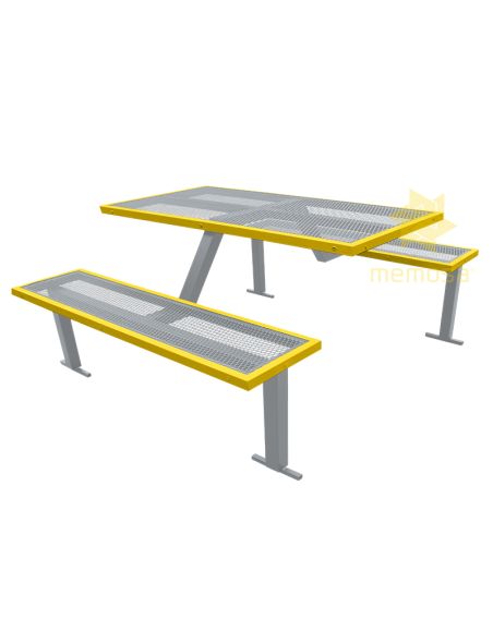 Mesa Fast Food de Metal de 8 Plazas