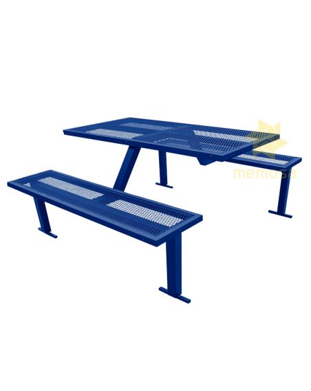 Mesa Fast Food de Metal de 8 Plazas