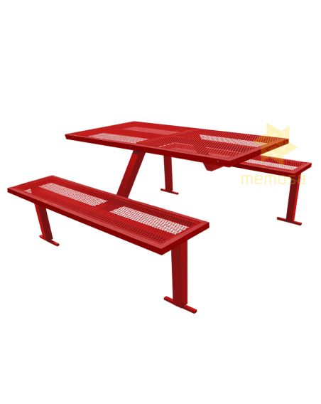 Mesa Fast Food de Metal de 8 Plazas