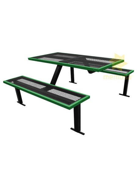 Mesa Fast Food de Metal de 8 Plazas