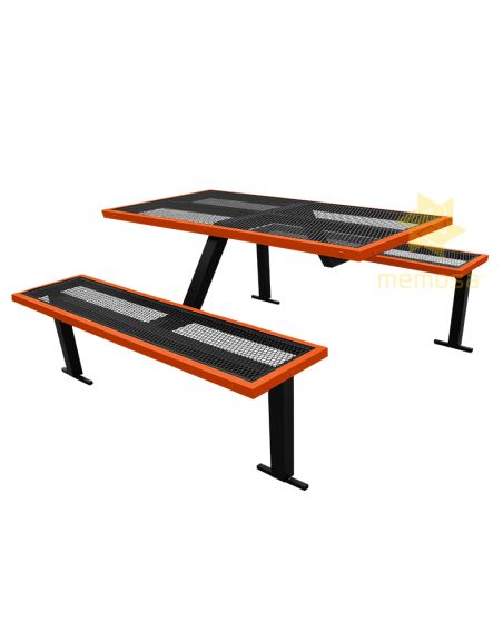 Mesa Fast Food de Metal de 8 Plazas