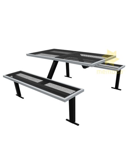 Mesa Fast Food de Metal de 8 Plazas