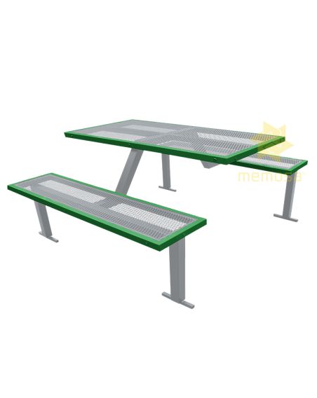 Mesa Fast Food de Metal de 8 Plazas