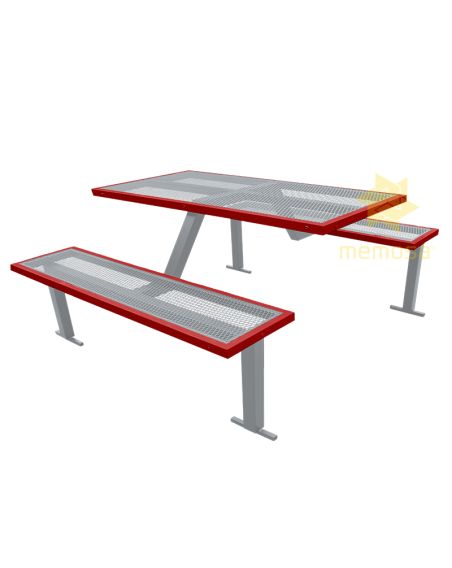 Mesa Fast Food de Metal de 8 Plazas