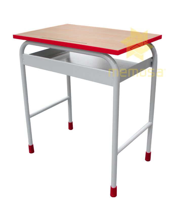 Mesa Escolar Bravo MDF con Papelera-Roja