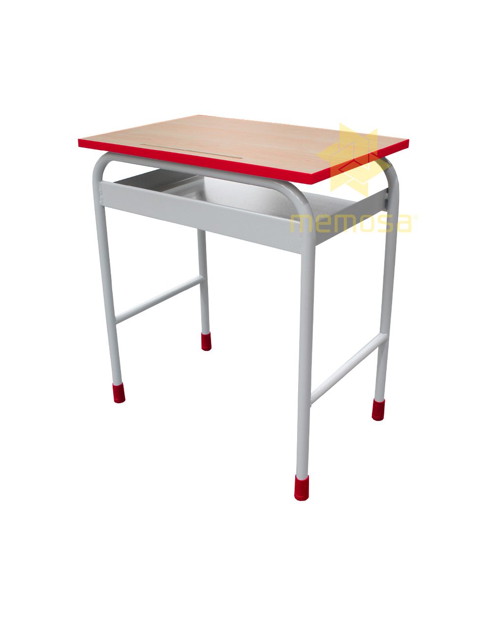 Mesa Escolar Bravo MDF con Papelera-Roja
