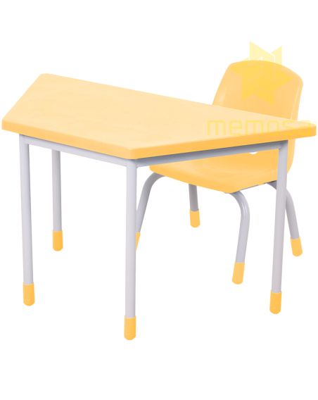 Conjunto de Mesas y Sillas Infantiles Colores Pastel - mango