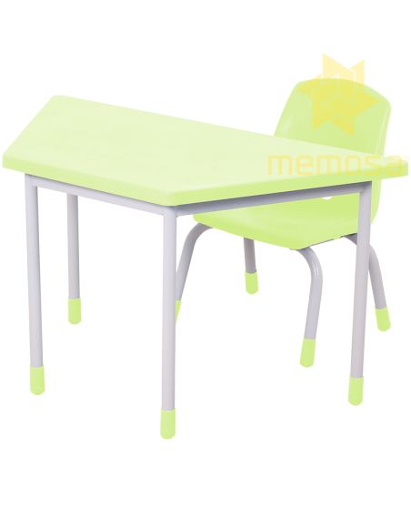 Conjunto de Mesas y Sillas Infantiles Colores Pastel - manzana