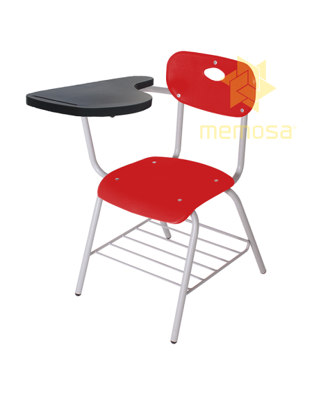 Pupitre Ágil con Paleta Chica de Polipropileno-rojo-negro