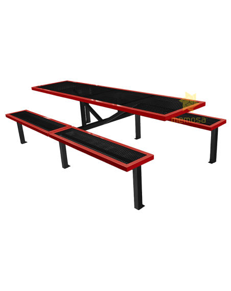 Mesa Fast Food de Metal de 8 Plazas