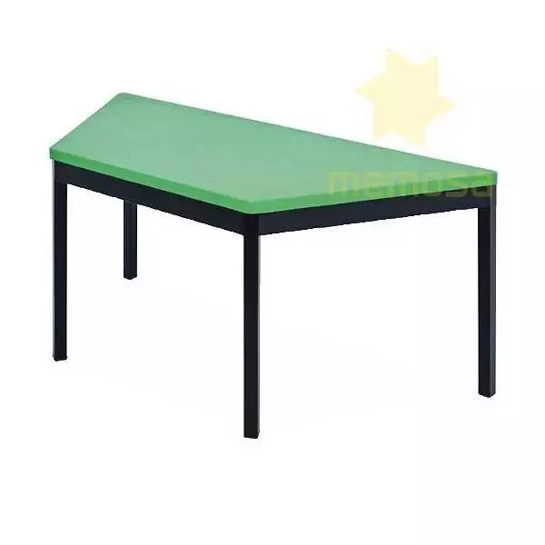 Mesa Escolar Trapezoidal Binaria Cubierta de Polipropileno