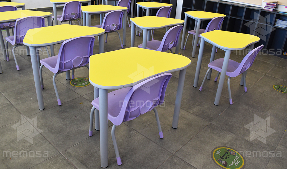 mesas escolares trapezoidales sinergy memosa