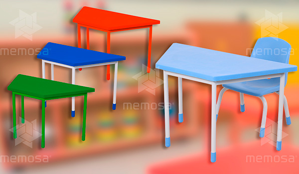 ¿Por qué elegir mesas escolares trapezoidales para el aula?